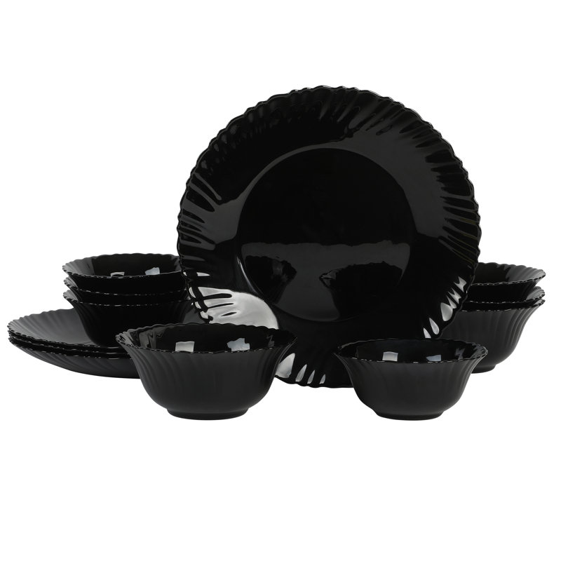 Gibson Tempered Glass Dinnerware Set Service for 4 Wayfair